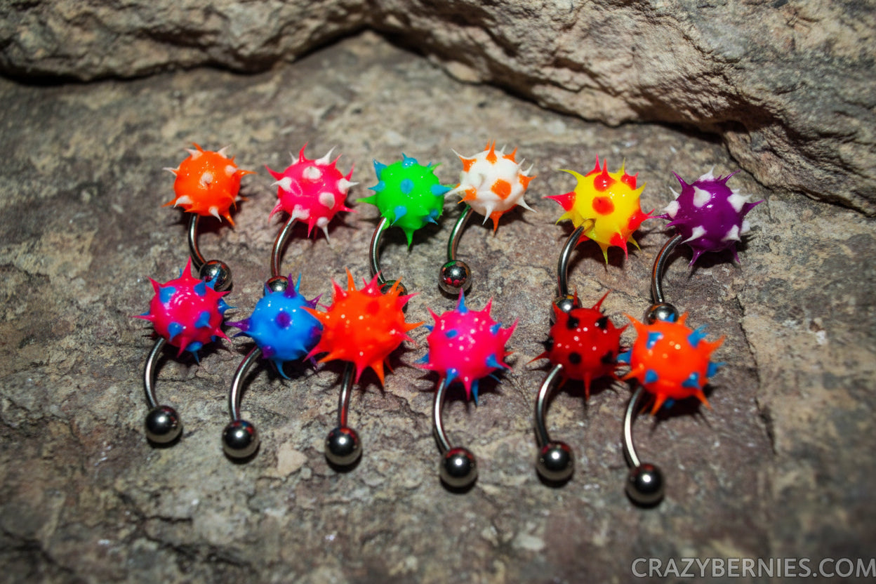 14G Silicone Bottom Balls Navel Rings