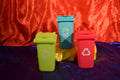 SET OF THREE (3) MINI TRASH CAN DECOR