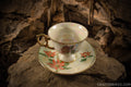 Ucagco :December Poinsettia" tea cup set japan