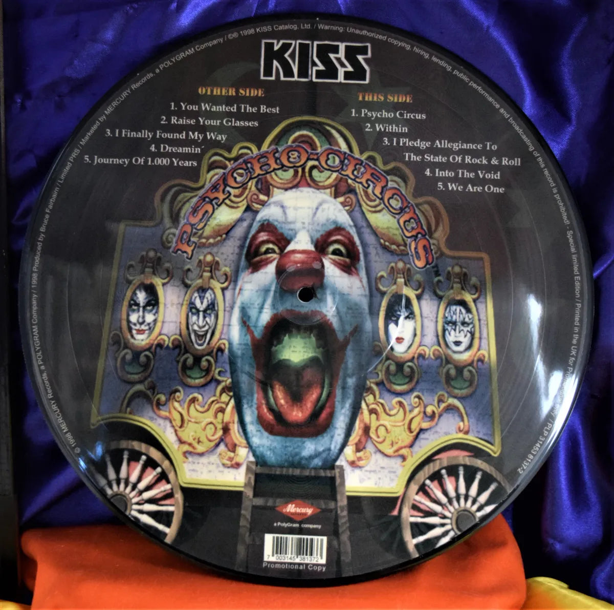 KISS "Psycho Circus" Picture Disc LP