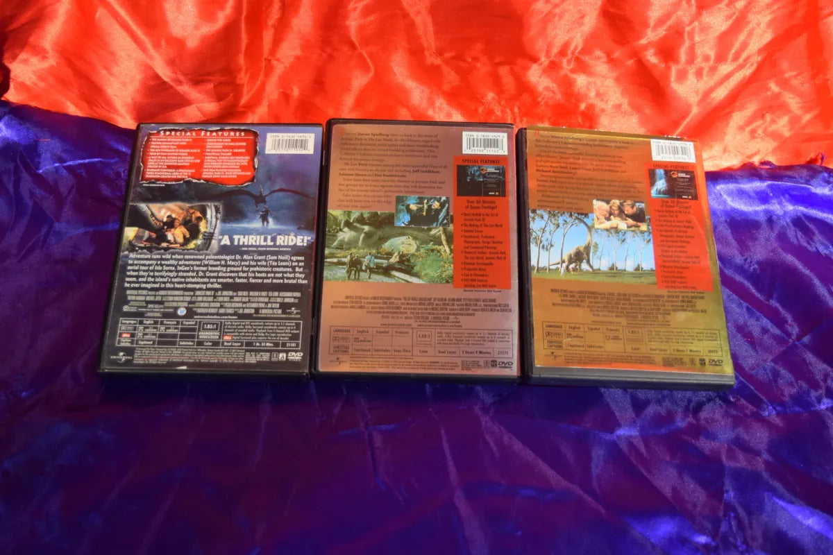 Killer 3 Pack of Dvd's: Jurassk Park, Jurassk Park 2,Jurassk Park (The Lost World)