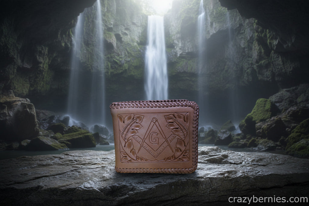 VINTAGE HANDCRAFTED TOOLED LEATHER BI-FOLD WALLET