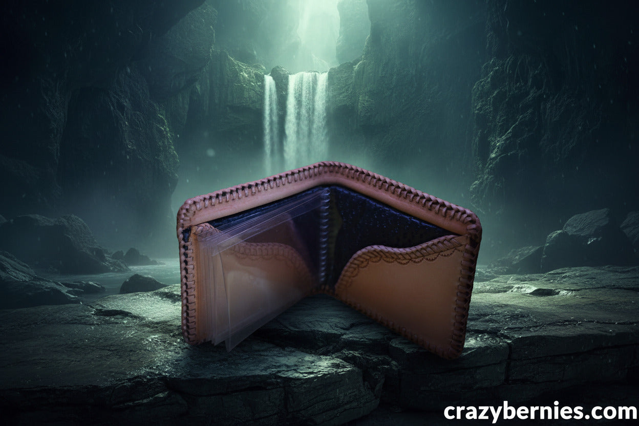 VINTAGE HANDCRAFTED TOOLED LEATHER BI-FOLD WALLET