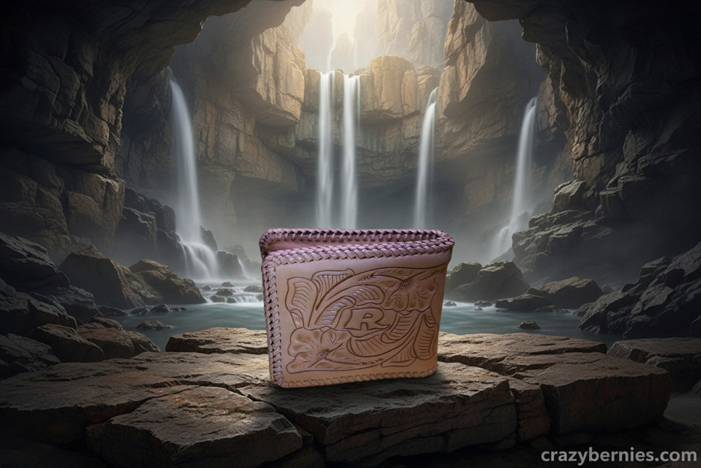 VINTAGE HANDCRAFTED TOOLED LEATHER BI-FOLD WALLET