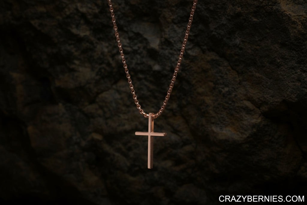 GOLD ALLOY CROSS NECKLACE