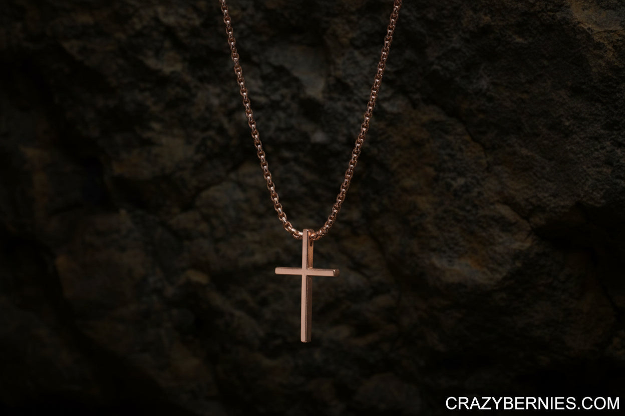 GOLD ALLOY CROSS NECKLACE