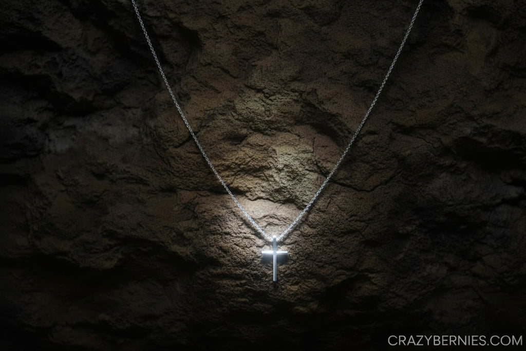 GOLD ALLOY CROSS NECKLACE