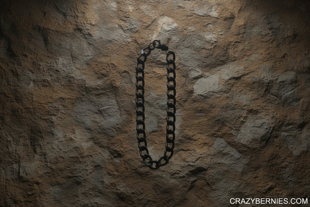 BLACK METAL ALLOY BRACELET