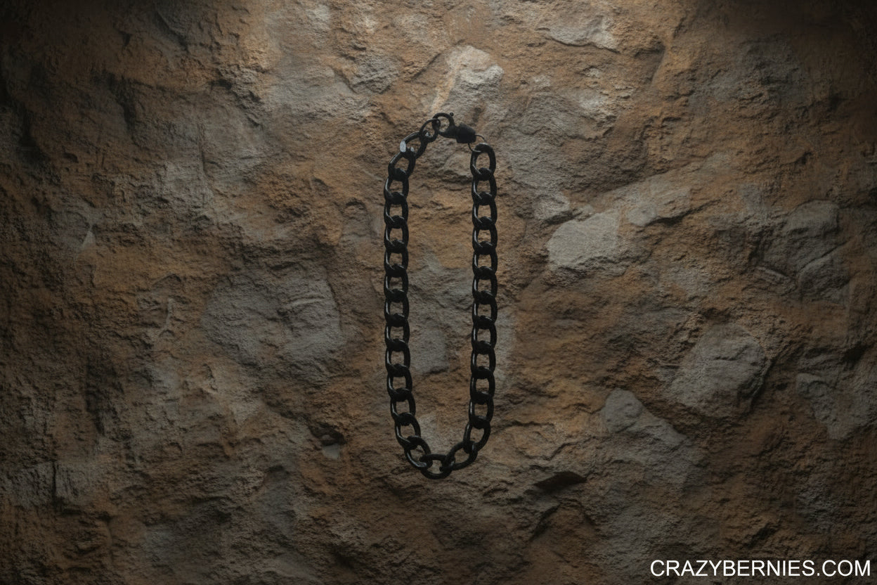 BLACK METAL ALLOY BRACELET