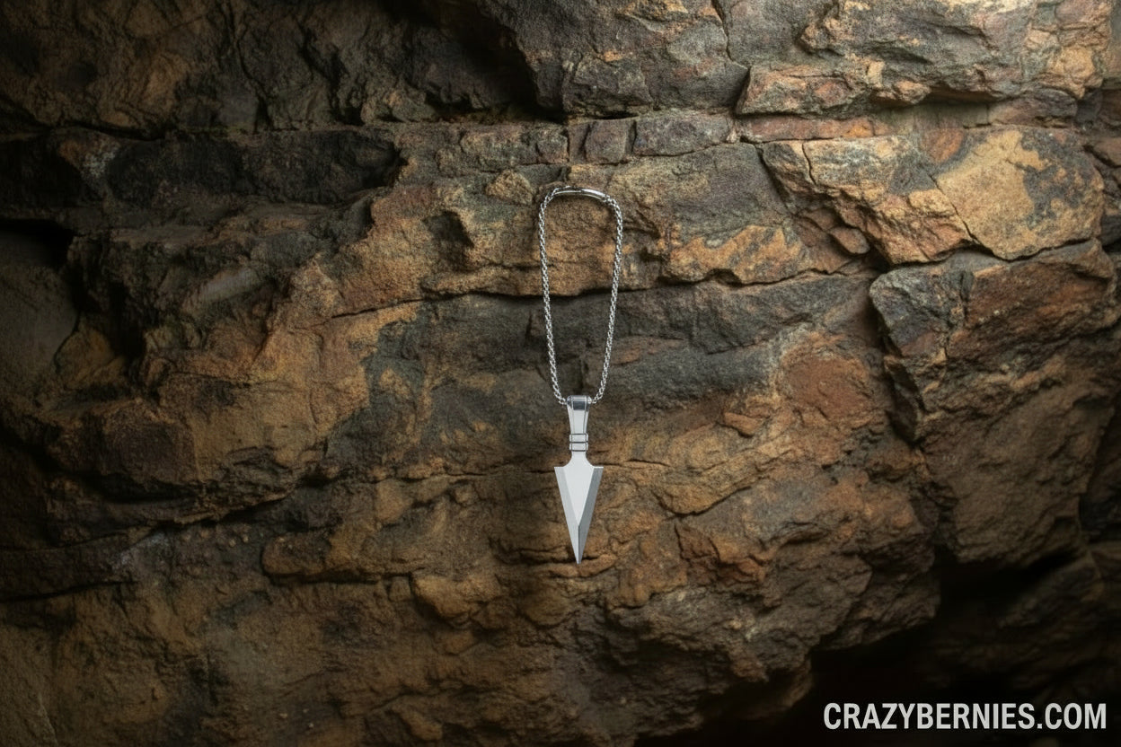 Deyros silver alloy arrow necklace