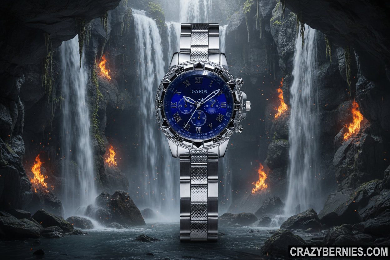 Deyros Quartz Watch silver (blue face)