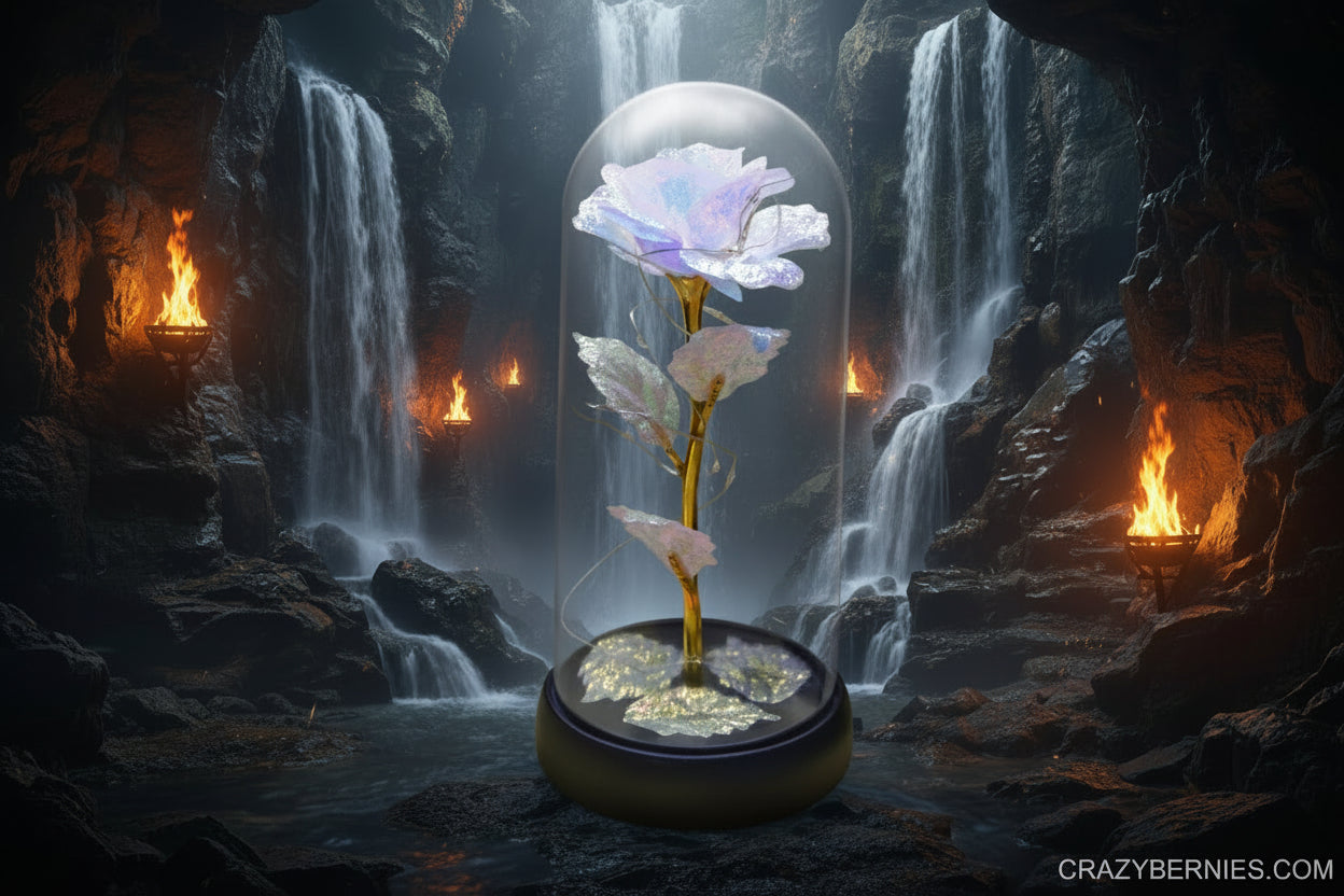 Eternal LED Foil Flower Rose