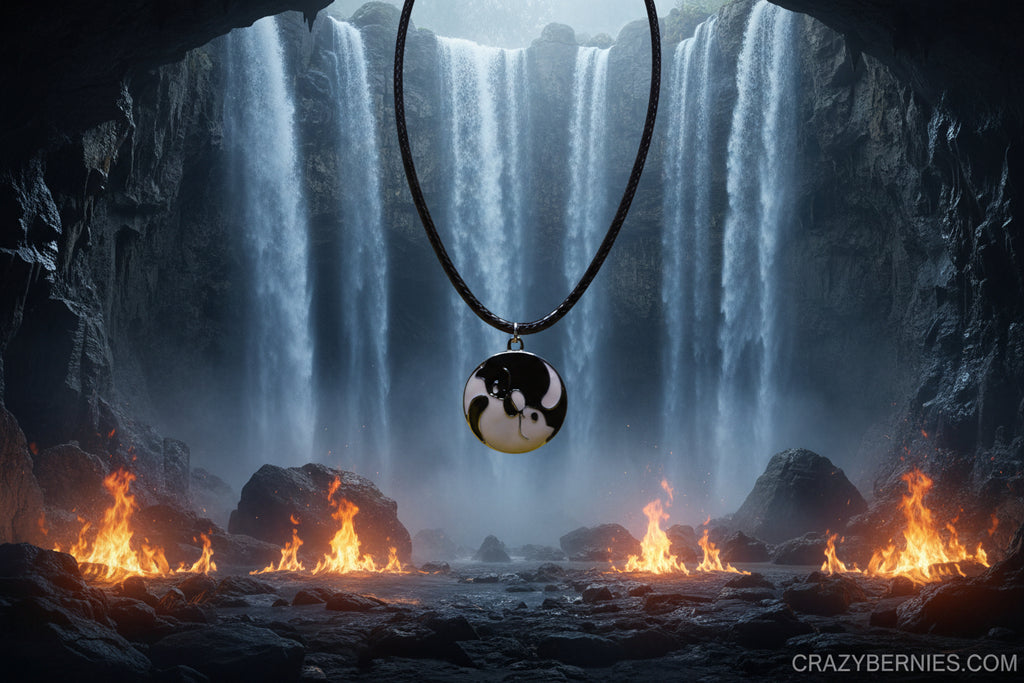 Ying Yang Cat Pendant