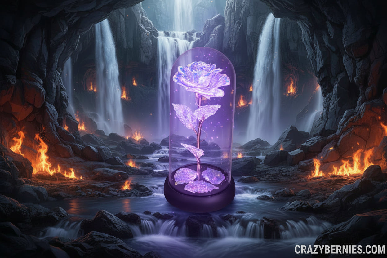 Eternal LED Foil Flower Rose