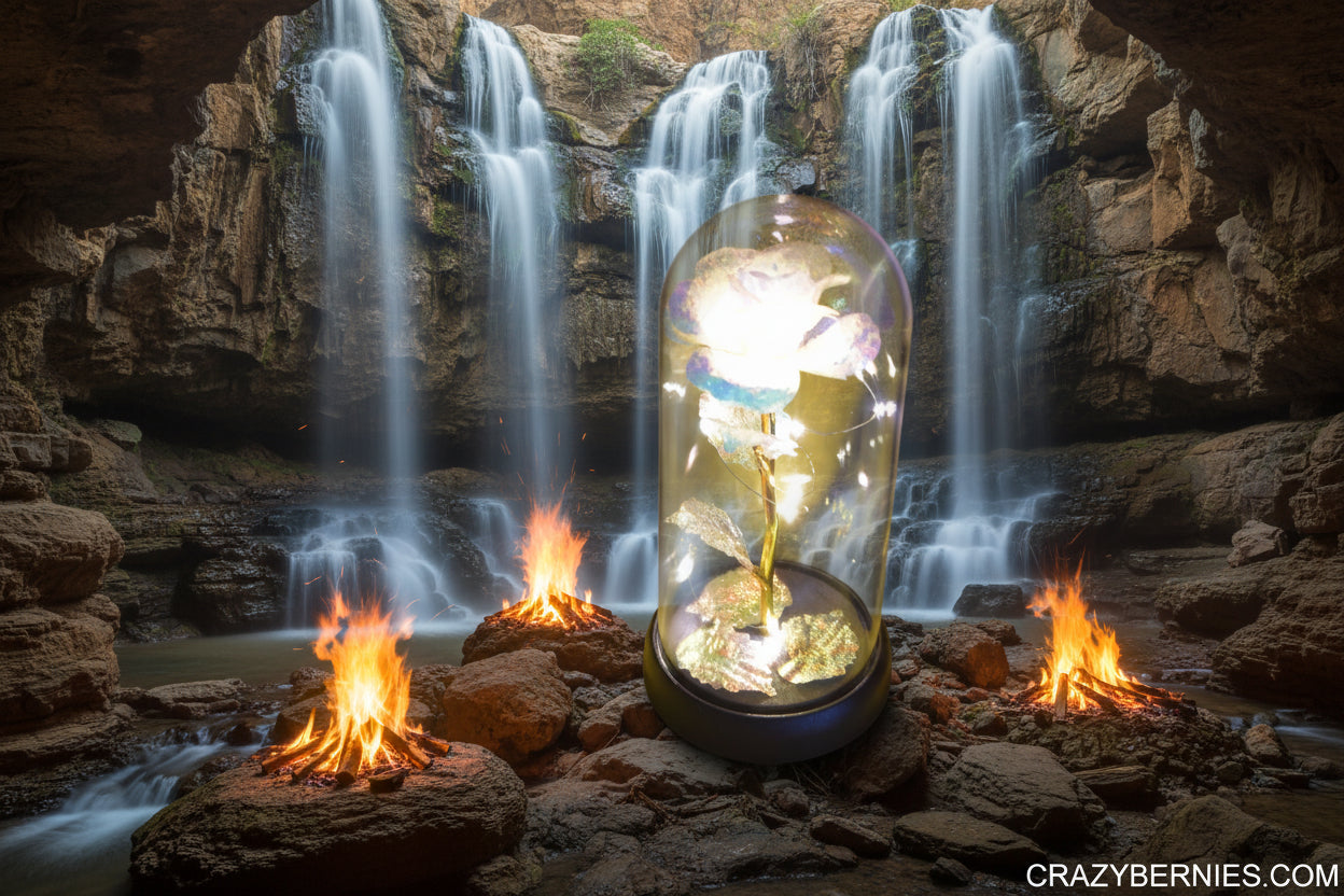 Eternal LED Foil Flower Rose