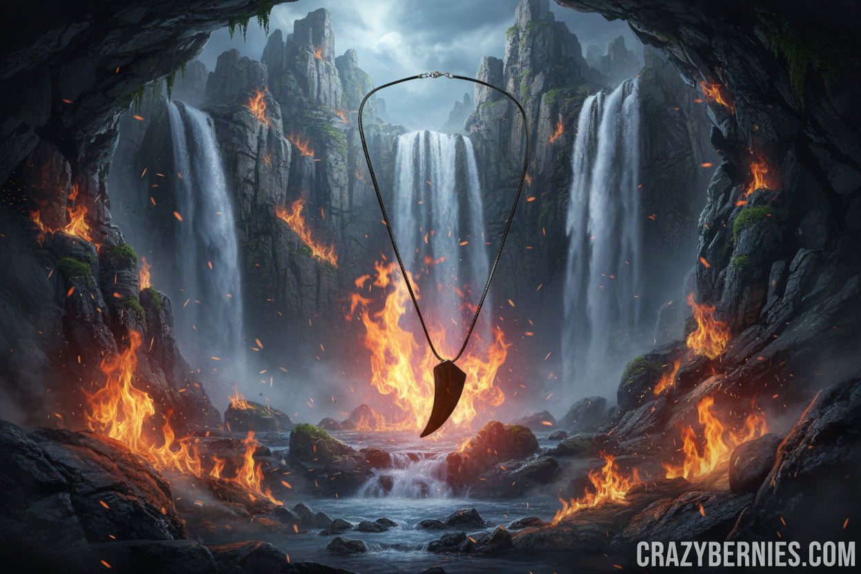 TNT creations metal alloy shark tooth style  pendant 18'