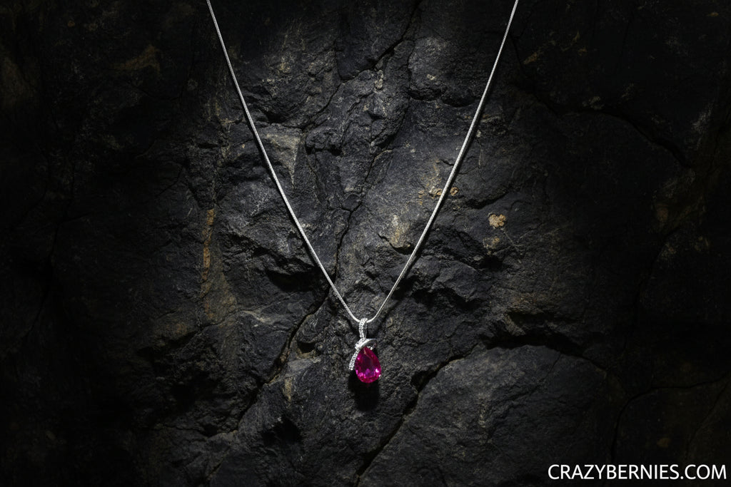 925 Sterling Silver Tear Drop Pendant Necklace