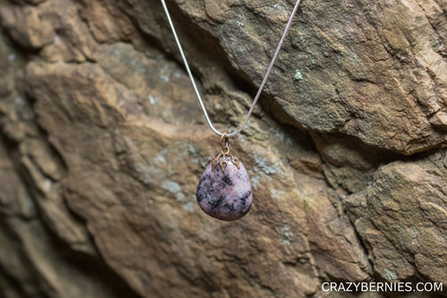 925 sterling silver stone necklace