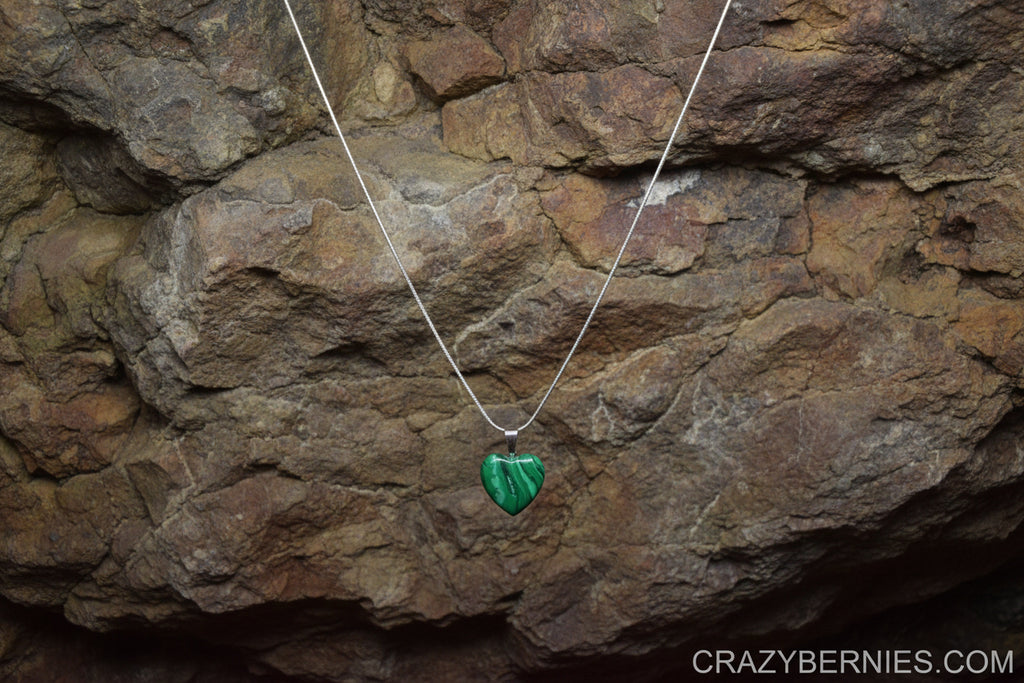 925  sterling silver stone heart pendant