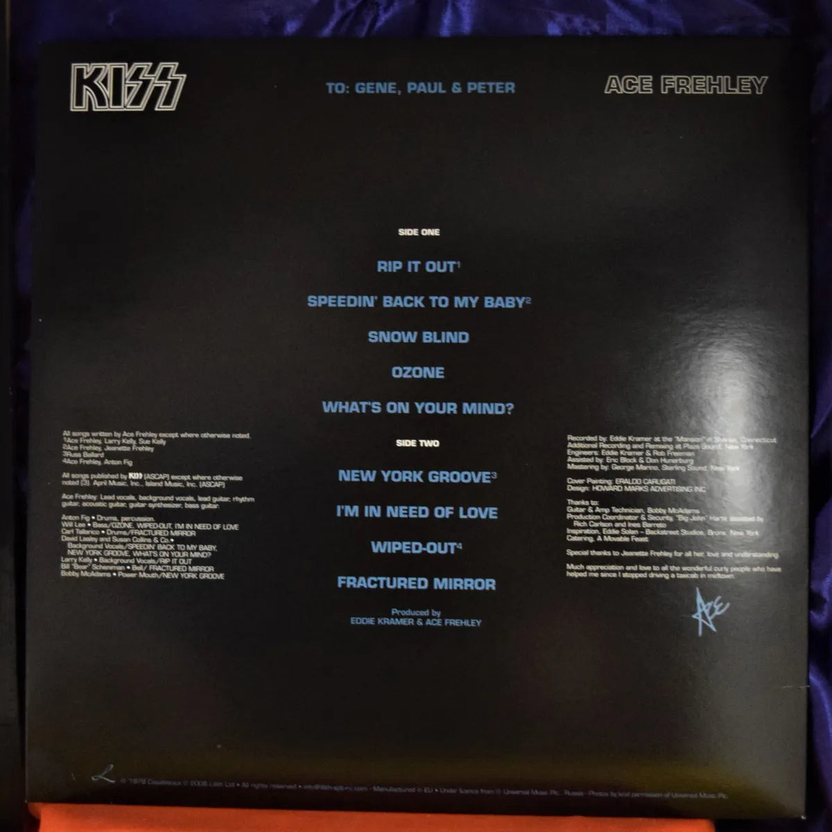 ACE FREHLEY PICTURE DISC